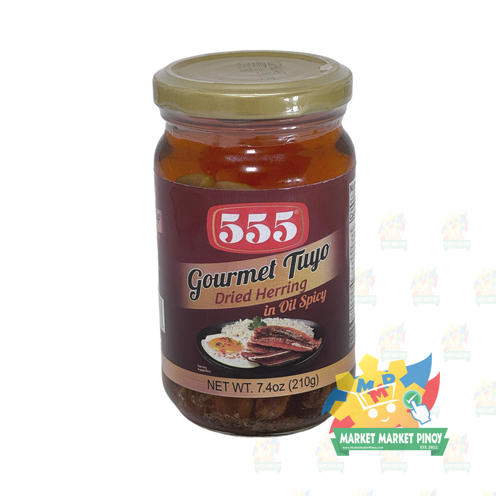 555 Bottled Gourment Tuyo Spicy in Oil - 7.04 oz