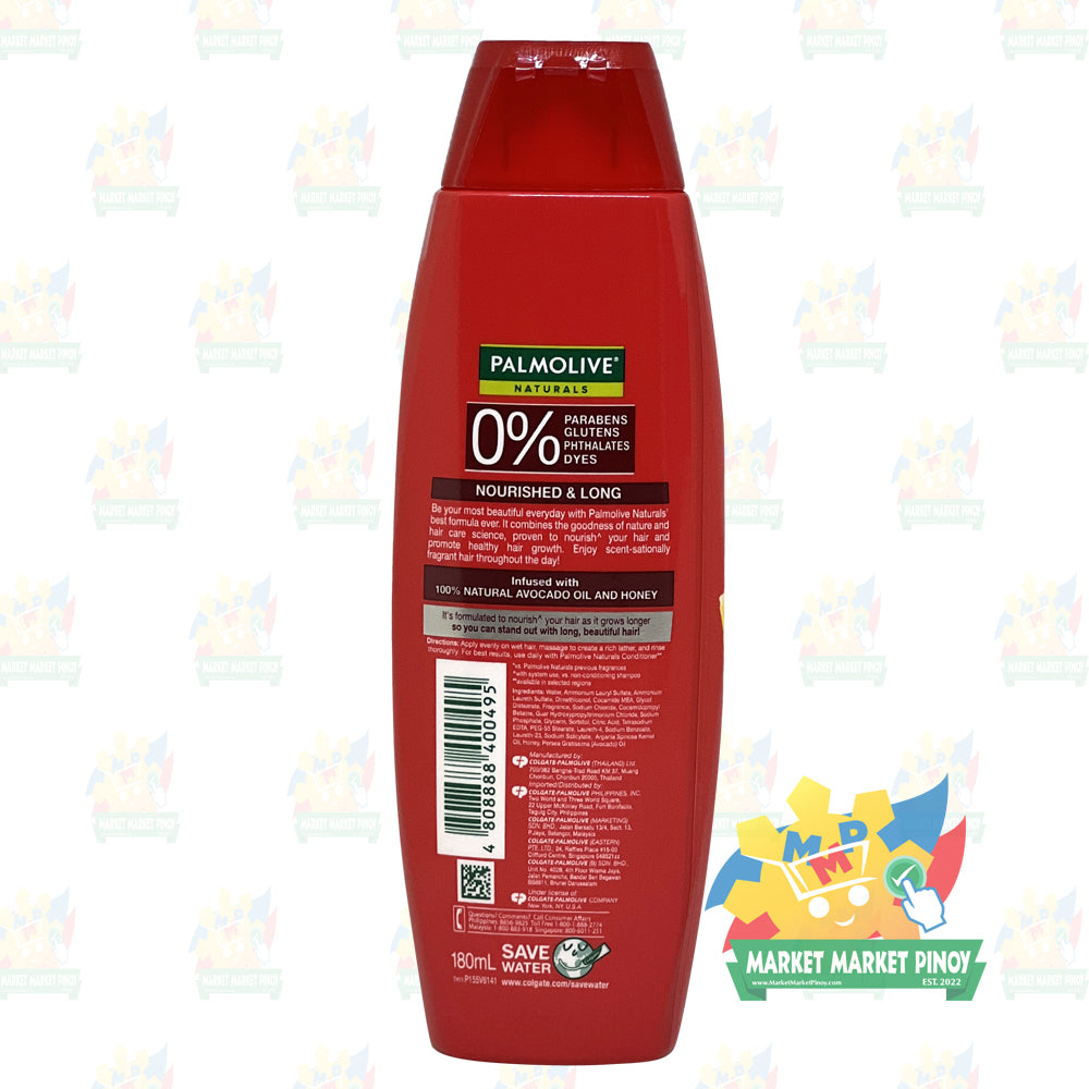 Palmolive Naturals Shampoo (Nourished & Long) wiht Avocado Oil & Honey - 180ml